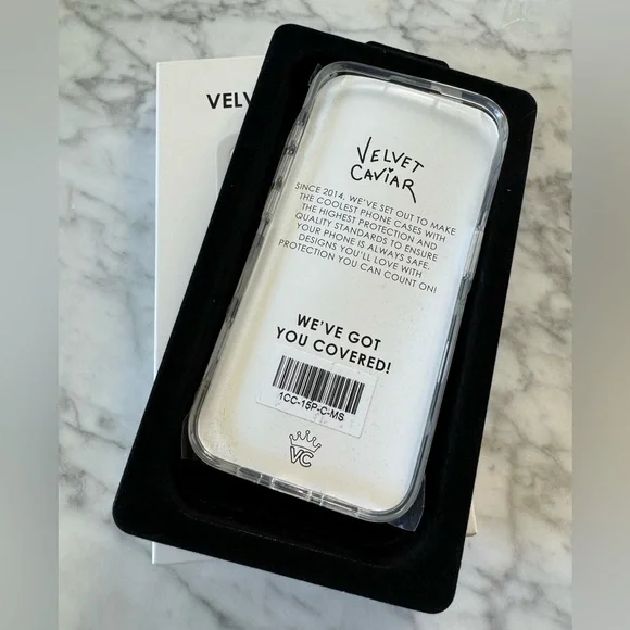 NIB iPhone 15 Pro Velvet Caviar Coffee First Clear Case - Picture 3 of 3